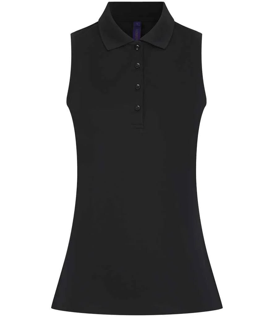 Personalised Custom Branded Ladies Sleeveless Coolplus Polo Shirt - HB477 - Brand It Essex Ltd