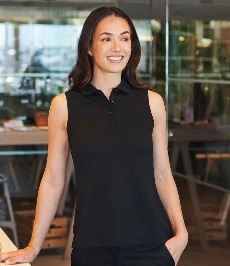 Personalised Custom Branded Ladies Sleeveless Coolplus Polo Shirt - HB477 - Brand It Essex Ltd