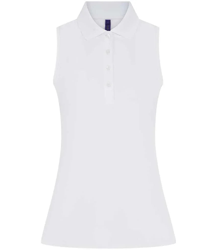 Personalised Custom Branded Ladies Sleeveless Coolplus Polo Shirt - HB477 - Brand It Essex Ltd