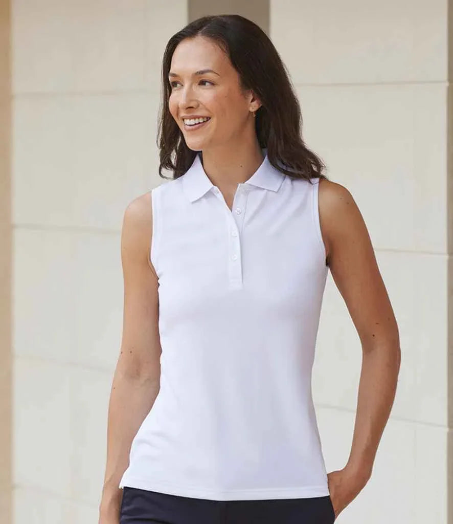 Personalised Custom Branded Ladies Sleeveless Coolplus Polo Shirt - HB477 - Brand It Essex Ltd