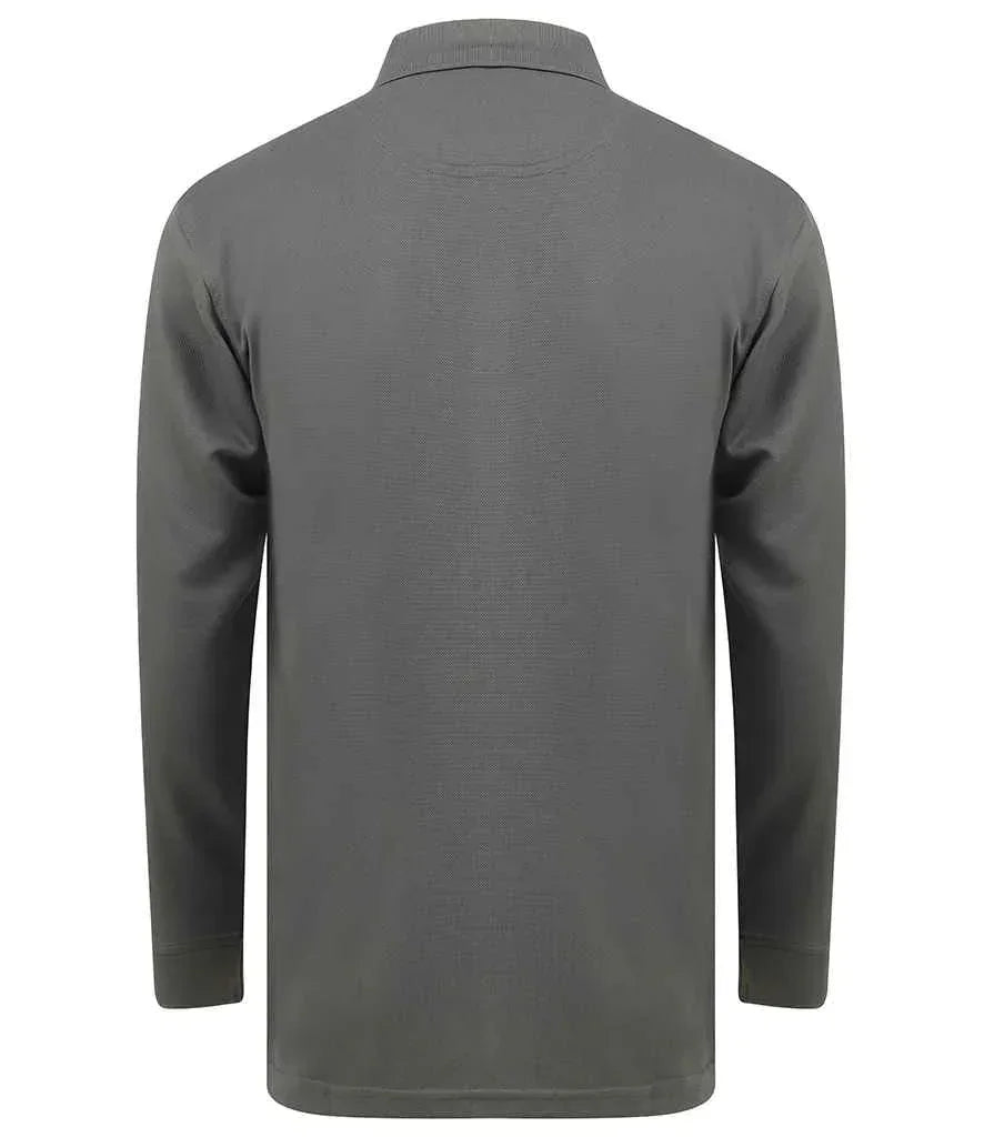 Long Sleeve Coolplus Pique Polo Shirt - HB478 - Brand It Essex Ltd