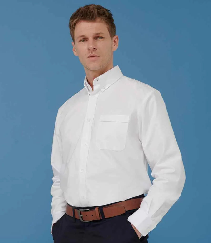 Henbury Long Sleeve Classic Oxford Shirt - Brand It Essex Ltd