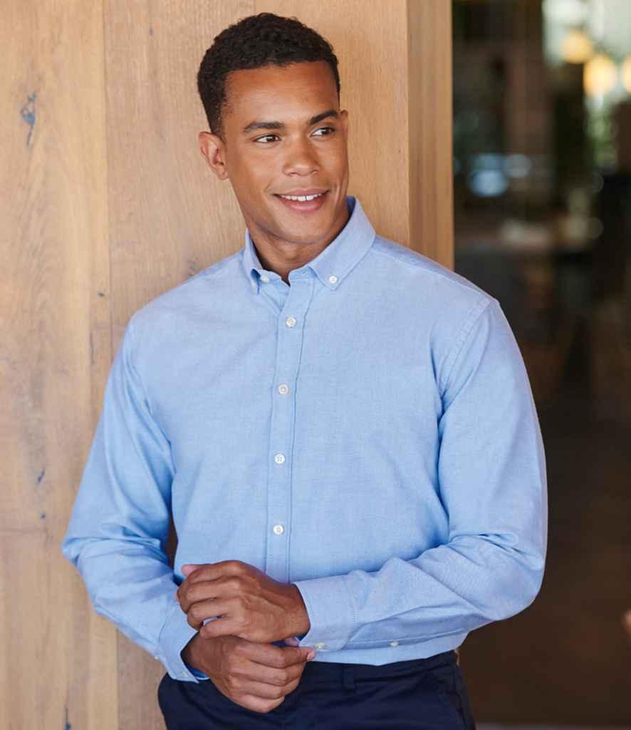 Henbury Modern Long Sleeve Classic Fit Oxford Shirt - Brand It Essex Ltd