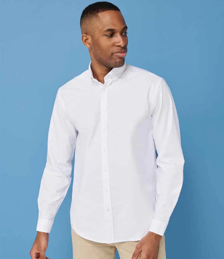 Henbury Modern Long Sleeve Classic Fit Oxford Shirt - Brand It Essex Ltd