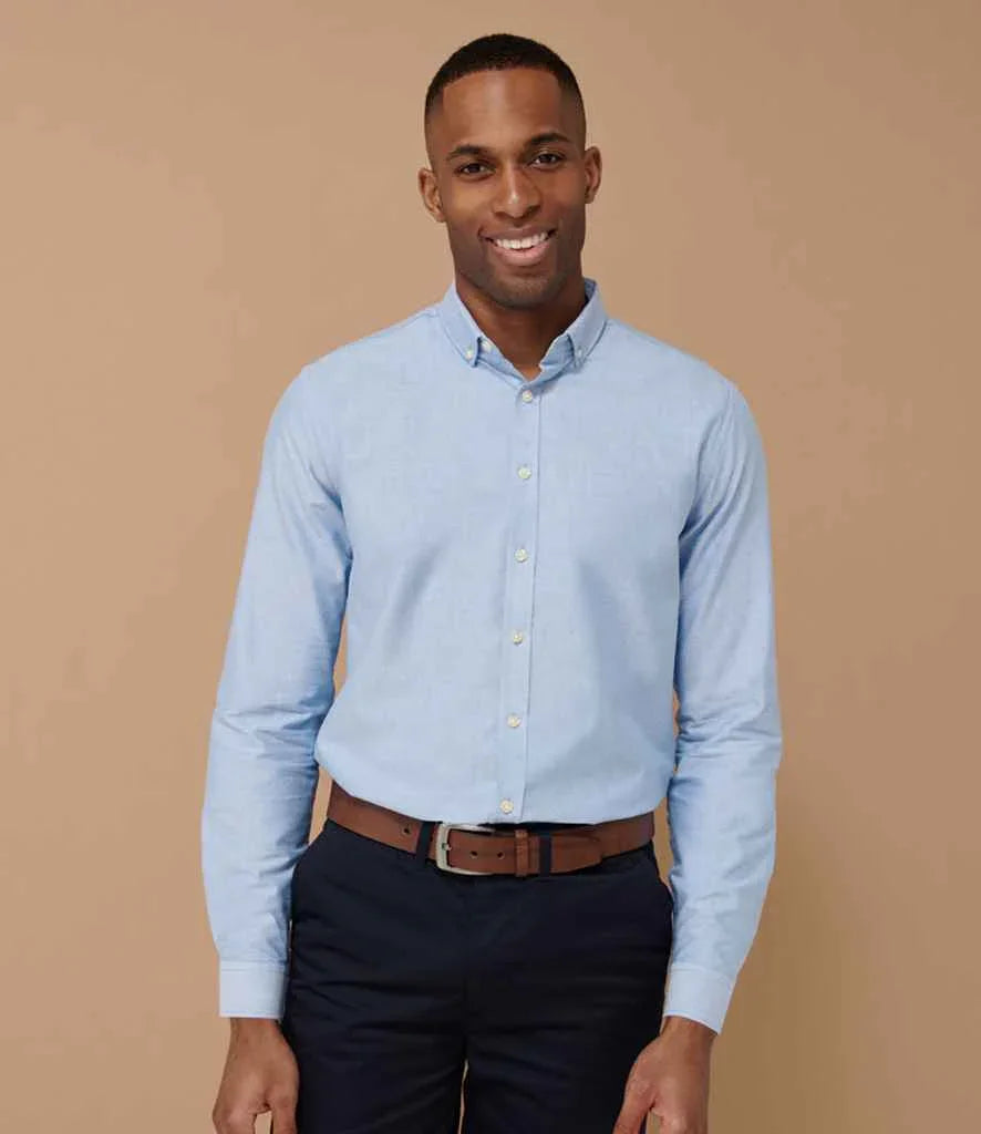 Henbury Modern Long Sleeve Regular Fit Oxford Shirt - Brand It Essex Ltd