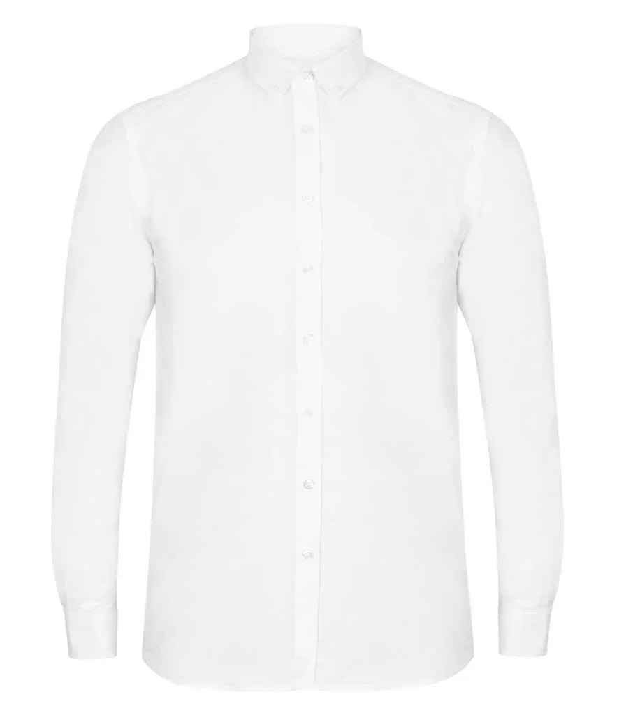 Henbury Modern Long Sleeve Regular Fit Oxford Shirt - Brand It Essex Ltd