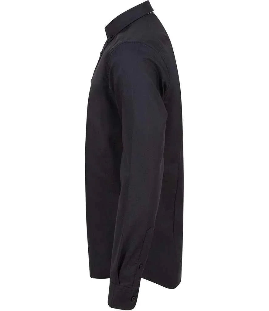 Henbury Modern Long Sleeve Slim Fit Oxford Shirt - Brand It Essex Ltd