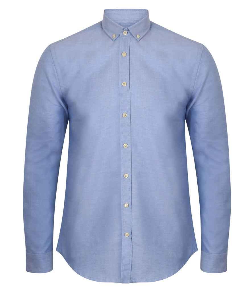 Henbury Modern Long Sleeve Slim Fit Oxford Shirt - Brand It Essex Ltd