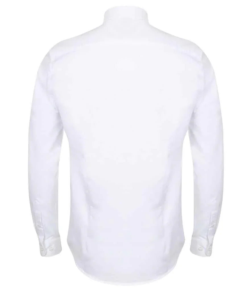 Henbury Modern Long Sleeve Slim Fit Oxford Shirt - Brand It Essex Ltd