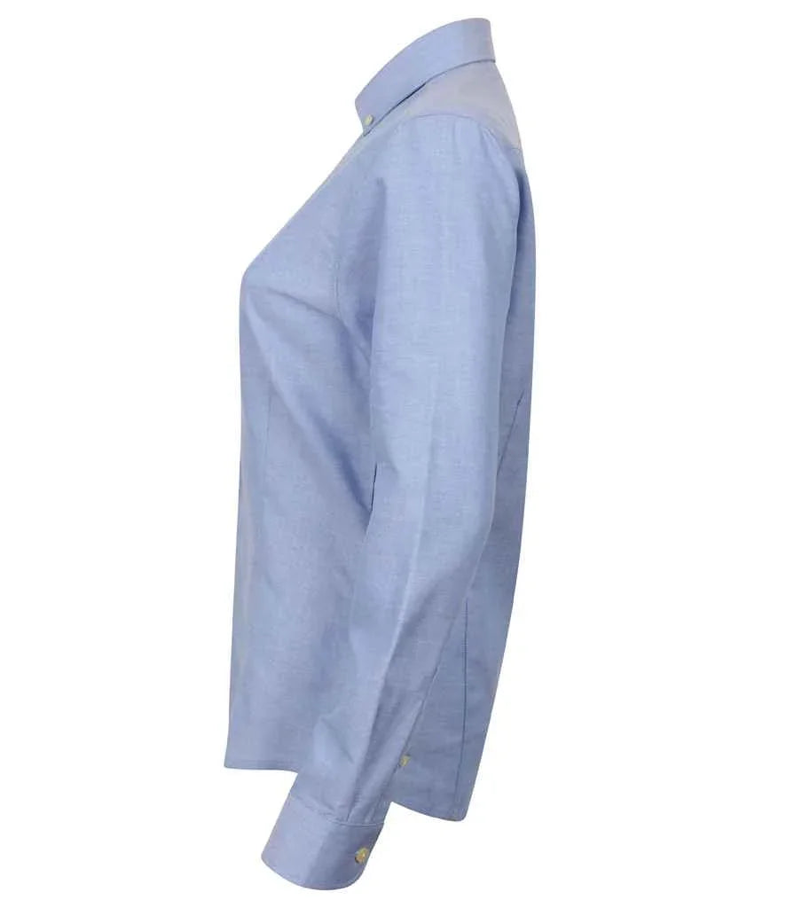 Henbury Ladies Modern Long Sleeve Regular Fit Oxford Shirt - Brand It Essex Ltd