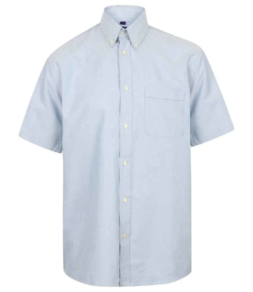 Personalised Custom Branded Henbury Short Sleeve Classic Oxford Shirt - Brand It Essex Ltd