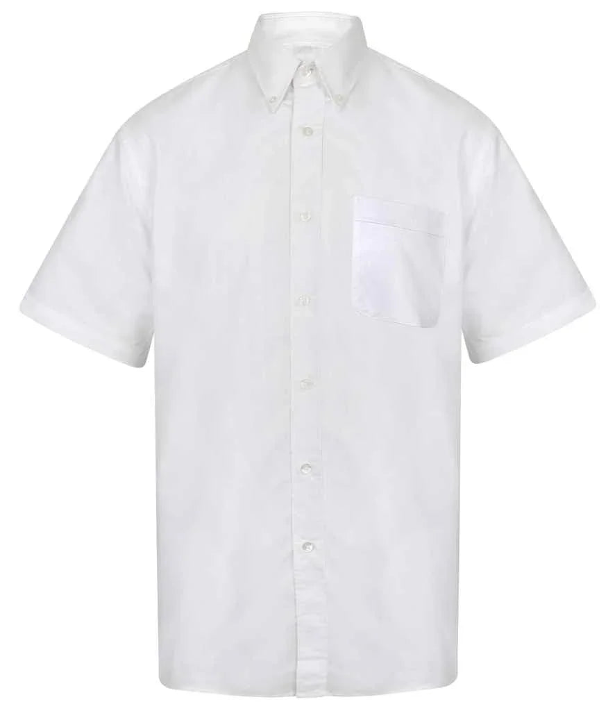 Personalised Custom Branded Henbury Short Sleeve Classic Oxford Shirt - Brand It Essex Ltd