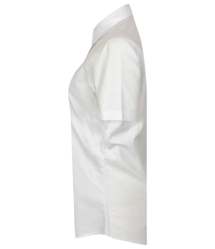 Personalised Custom Branded Henbury Ladies Short Sleeve Classic Oxford Shirt - Brand It Essex Ltd