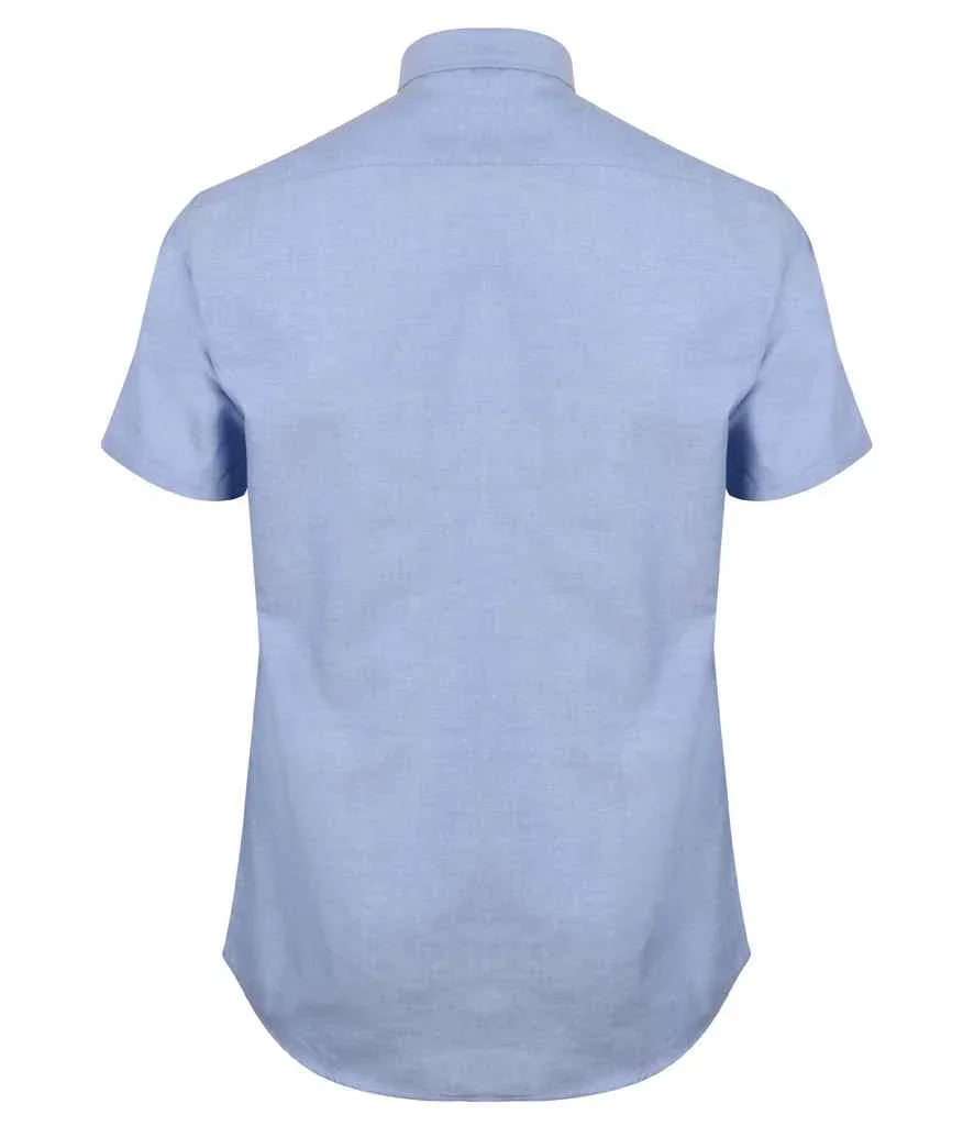 Henbury Modern Short Sleeve Regular Fit Oxford Shirt - Brand It Essex Ltd