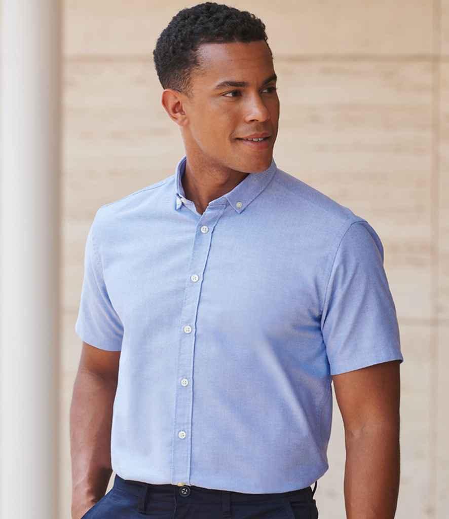 Henbury Modern Short Sleeve Regular Fit Oxford Shirt - Brand It Essex Ltd