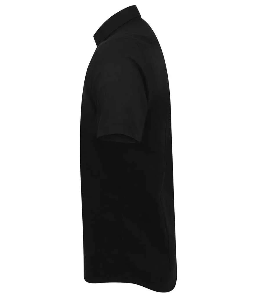 Henbury Modern Short Sleeve Slim Fit Oxford Shirt - Brand It Essex Ltd