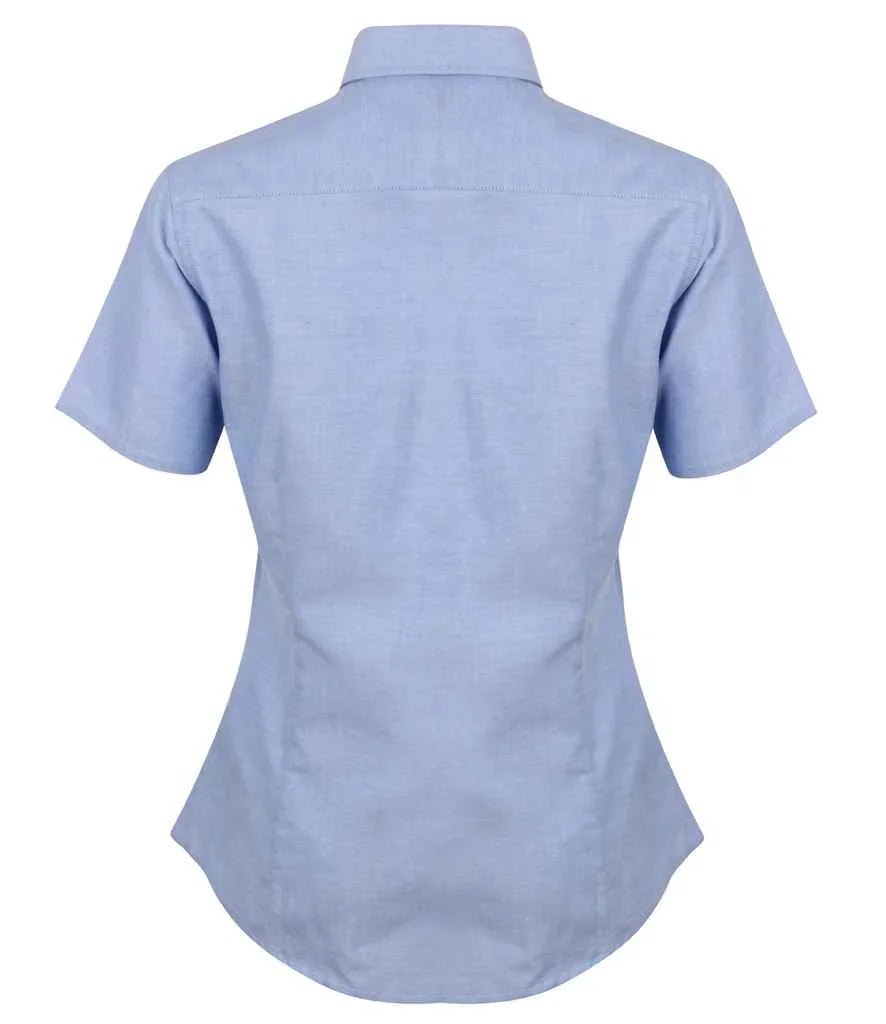 Personalised Custom Branded Henbury Ladies Modern Short Sleeve Regular Fit Oxford Shirt - Brand It Essex Ltd