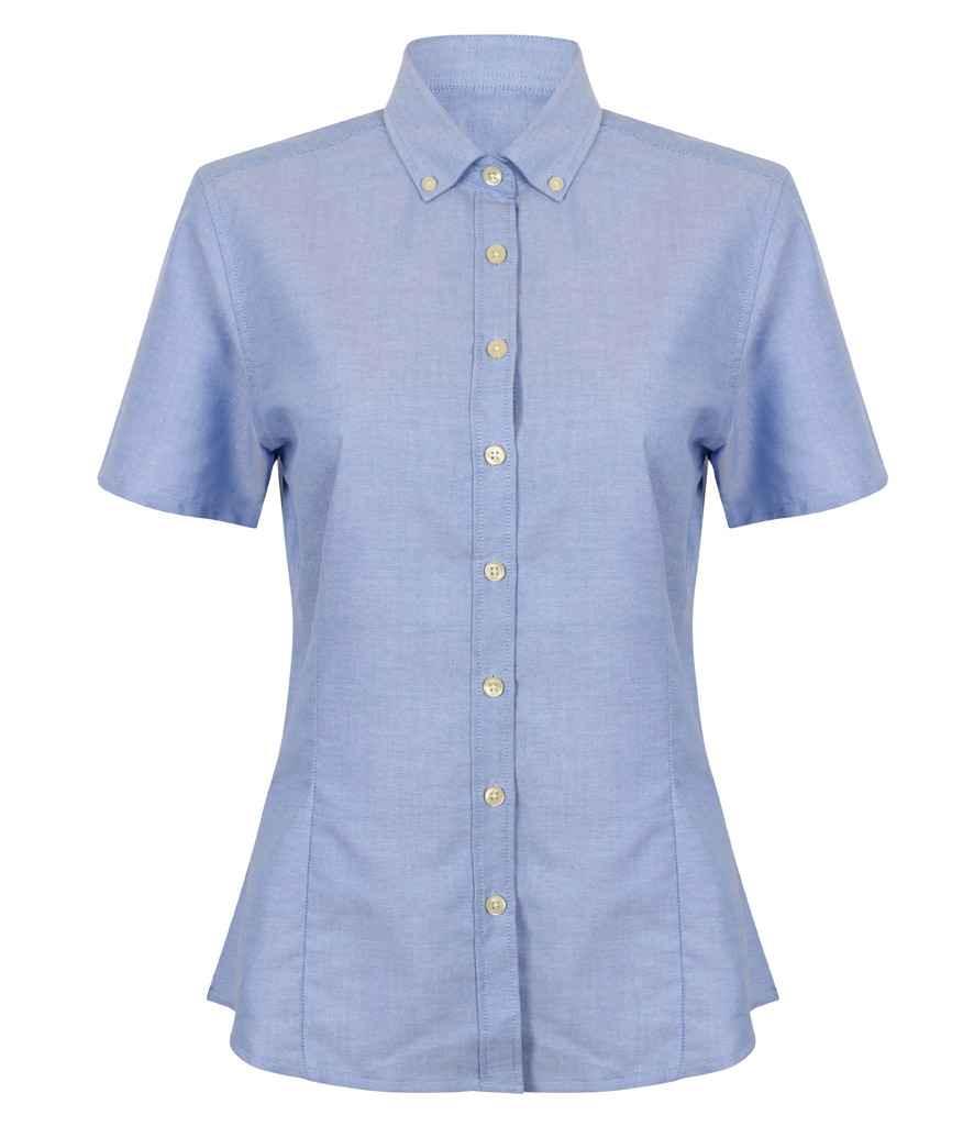 Personalised Custom Branded Henbury Ladies Modern Short Sleeve Regular Fit Oxford Shirt - Brand It Essex Ltd