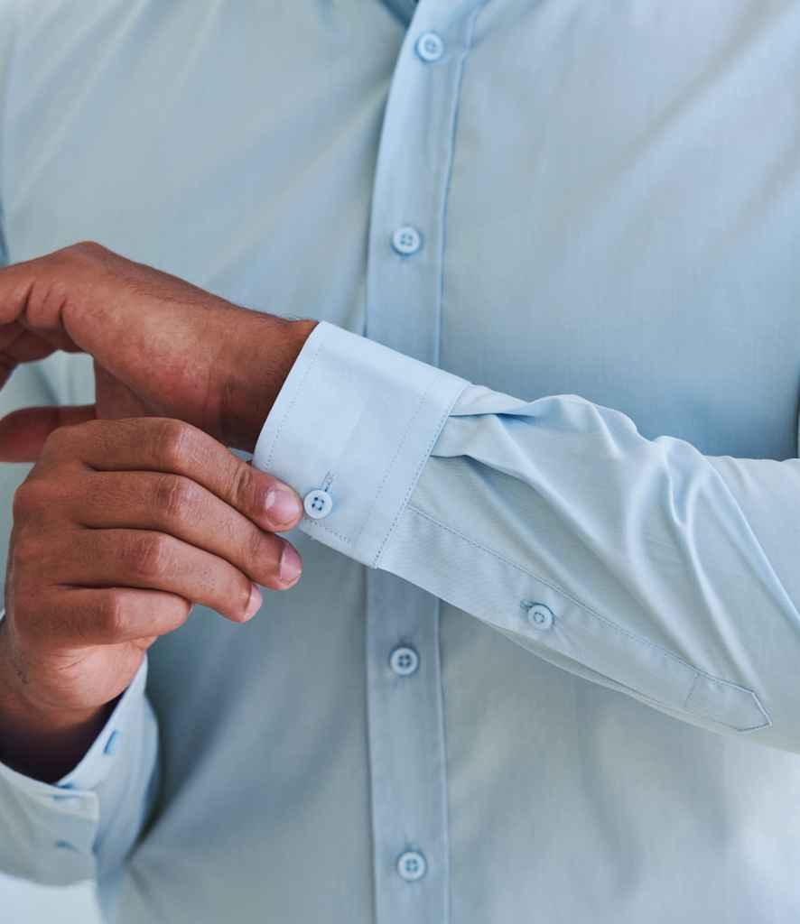 Henbury Long Sleeved Cotton Feel Coolplus Shirt - Brand It Essex Ltd