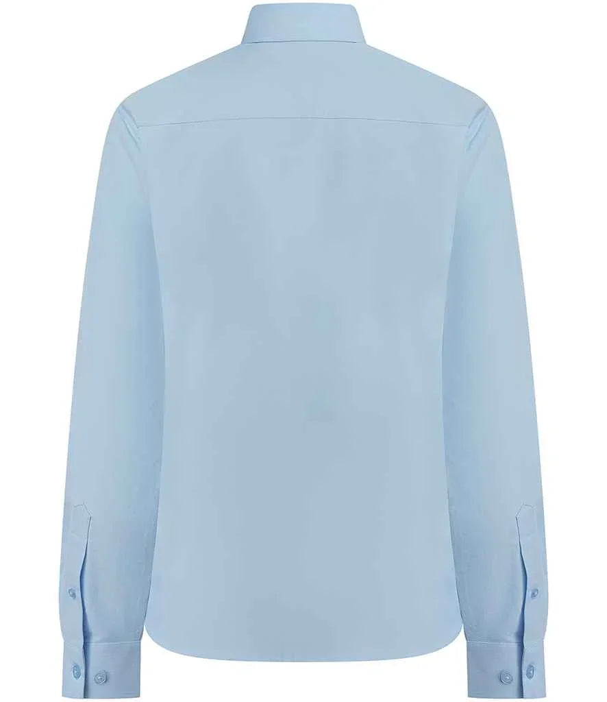 Henbury Ladies Long Sleeved Cotton Feel Coolplus Shirt - Brand It Essex Ltd