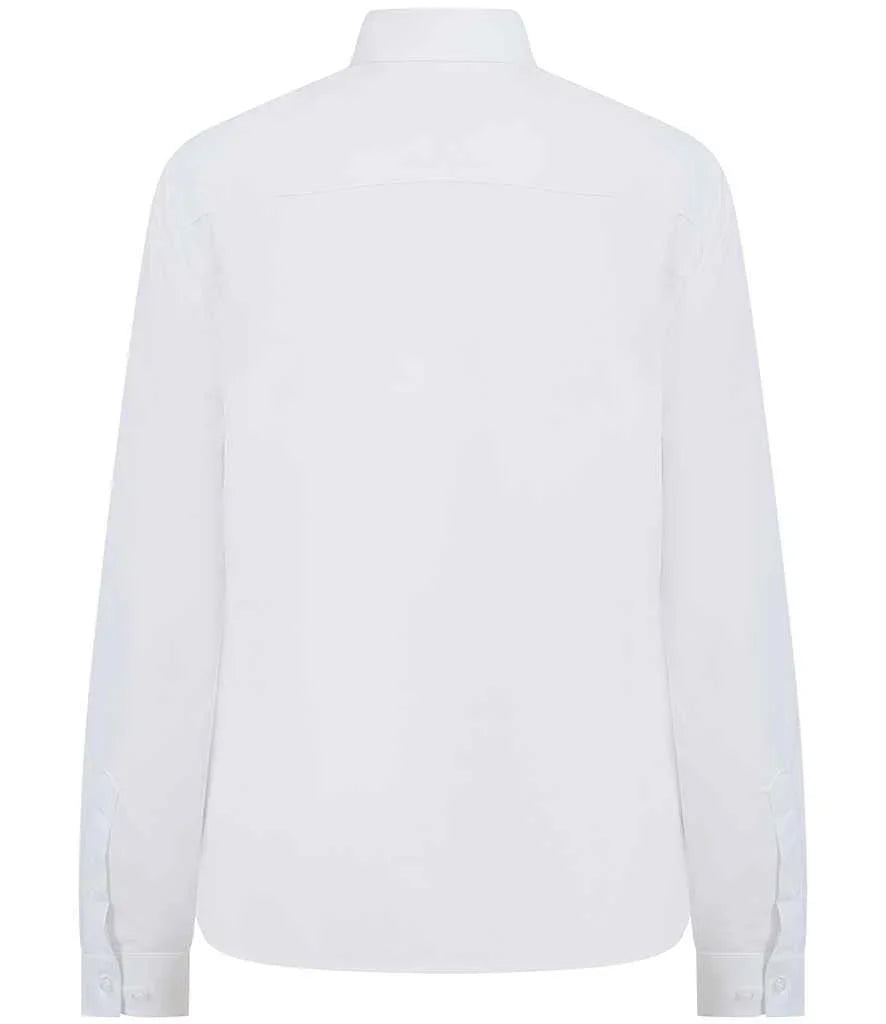 Henbury Ladies Long Sleeved Cotton Feel Coolplus Shirt - Brand It Essex Ltd