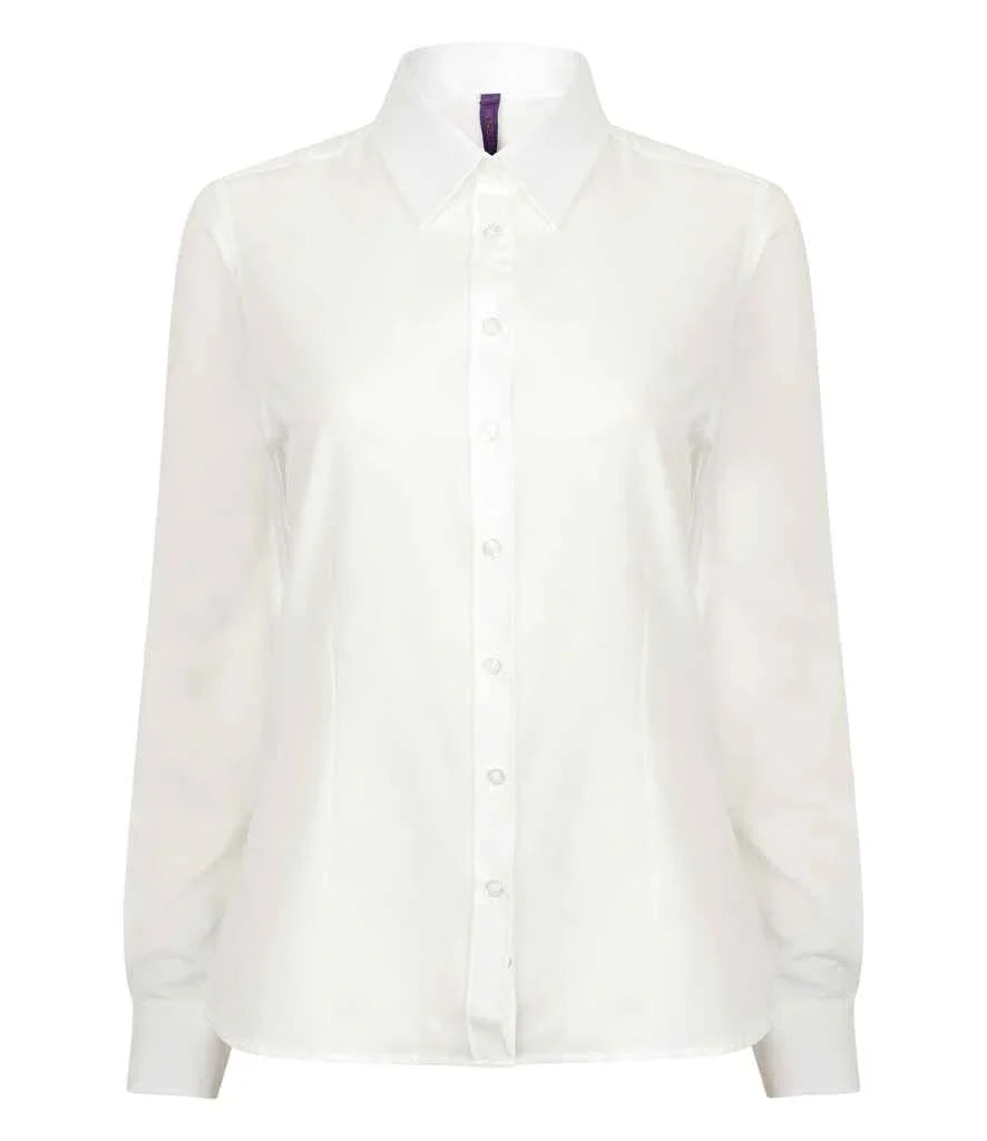 Henbury Ladies Long Sleeve Wicking Shirt - Brand It Essex Ltd