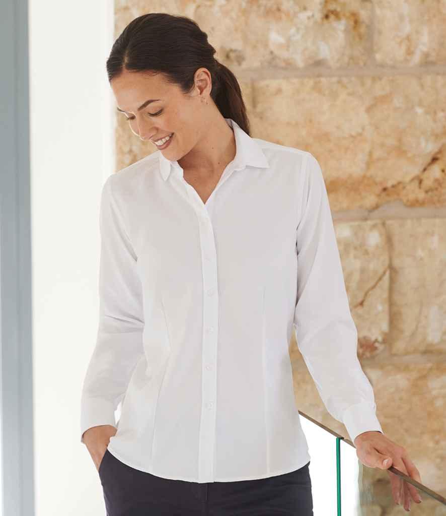 Henbury Ladies Long Sleeve Wicking Shirt - Brand It Essex Ltd
