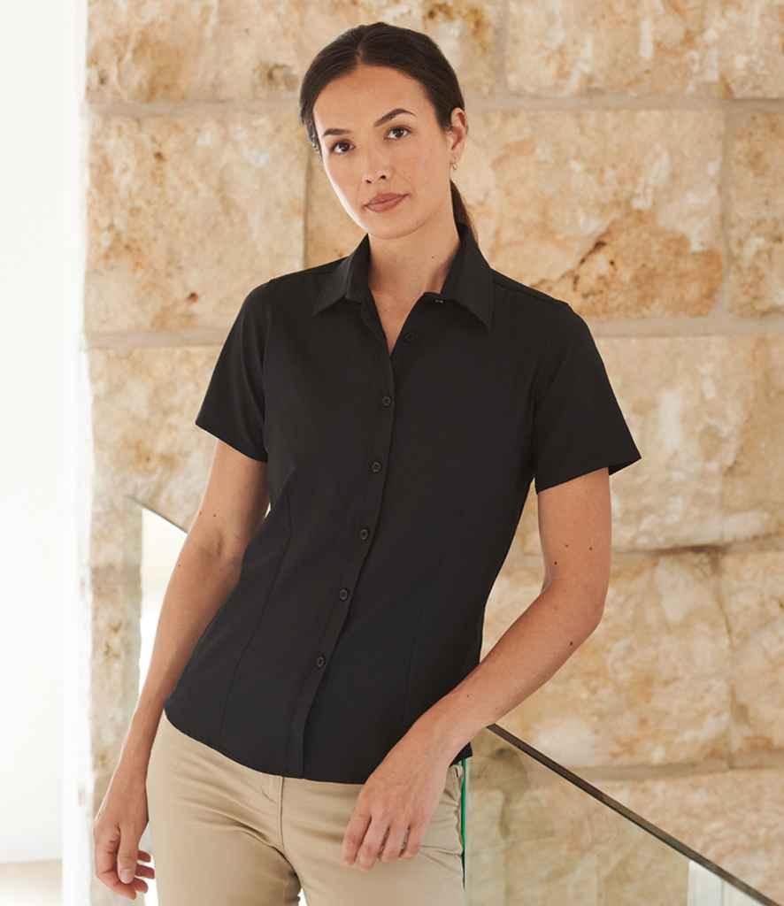Personalised Custom Branded Ladies Short Sleeve Wicking Shirt - HB596 - Brand It Essex Ltd
