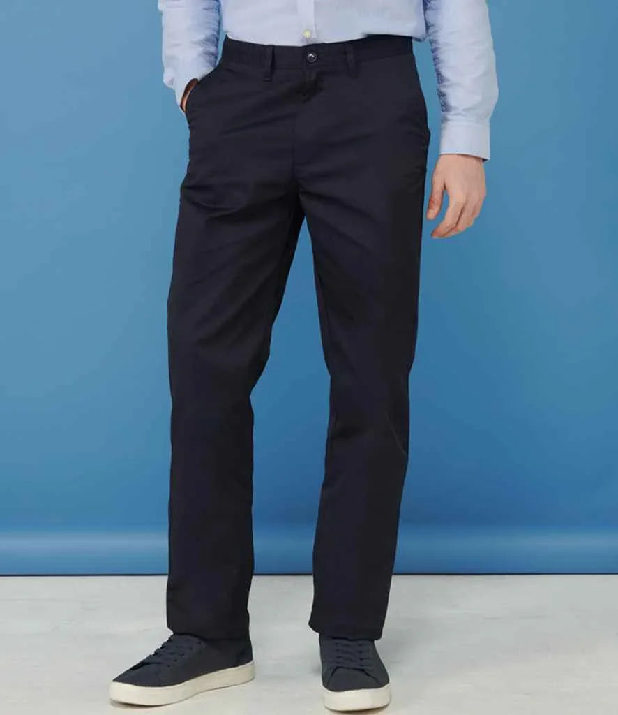 65/35 Flat Fronted Chino Trousers - HB640 - Brand It Essex Ltd