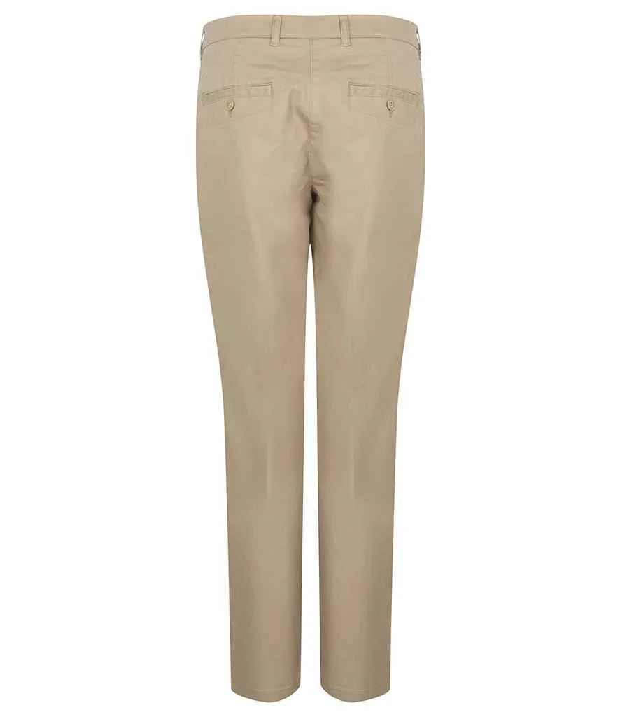 Ladies Stretch Chino Trousers - HB651 - Brand It Essex Ltd