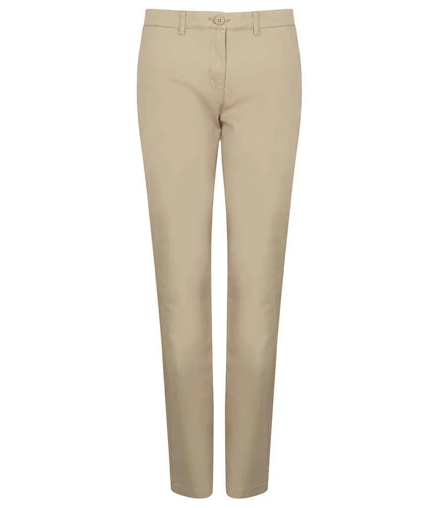 Ladies Stretch Chino Trousers - HB651 - Brand It Essex Ltd
