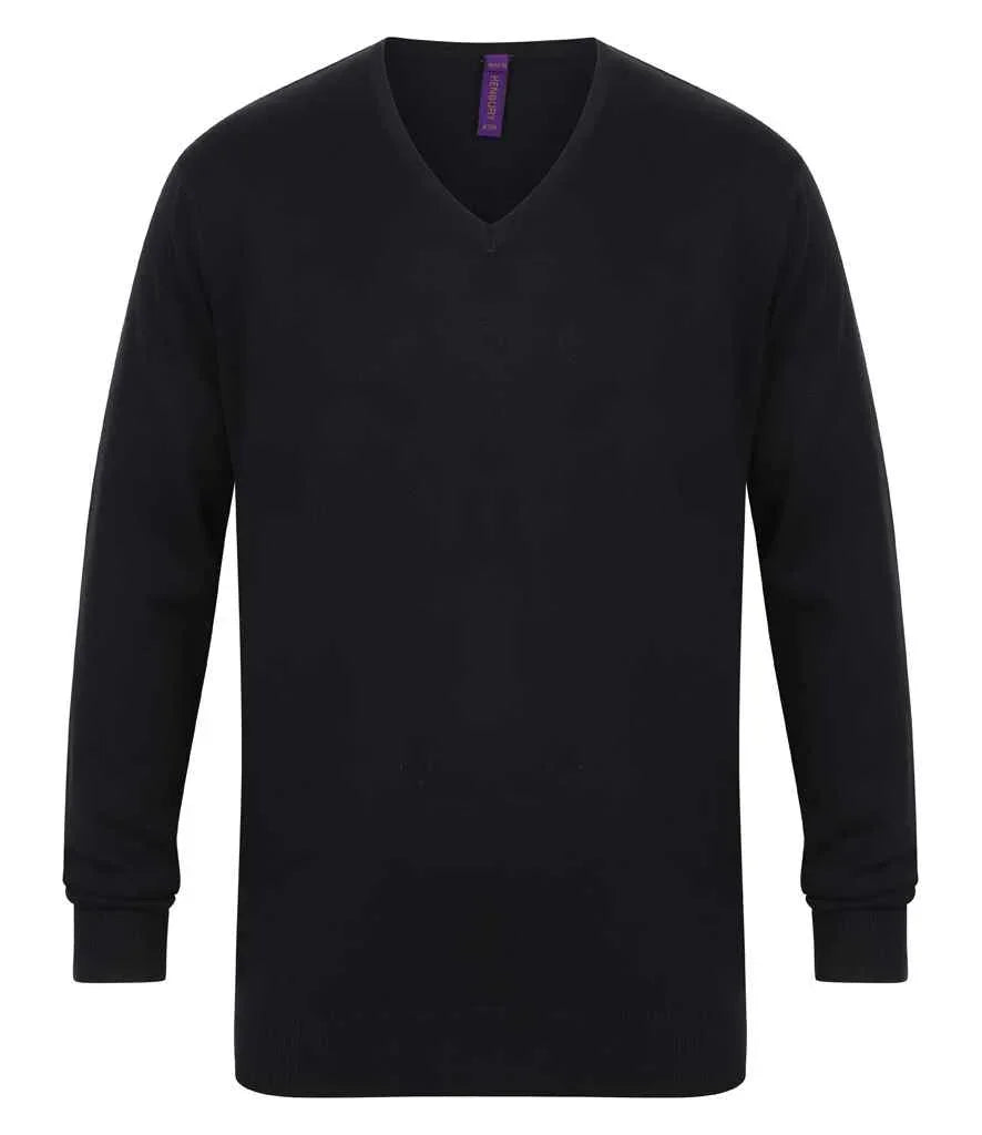 Lightweight Cotton V Neck Sweater - HB720 - Brand It Essex Ltd