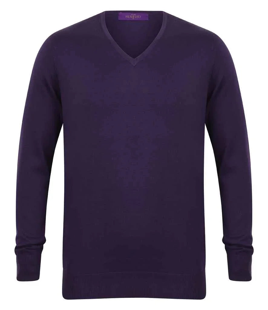 Lightweight Cotton V Neck Sweater - HB720 - Brand It Essex Ltd