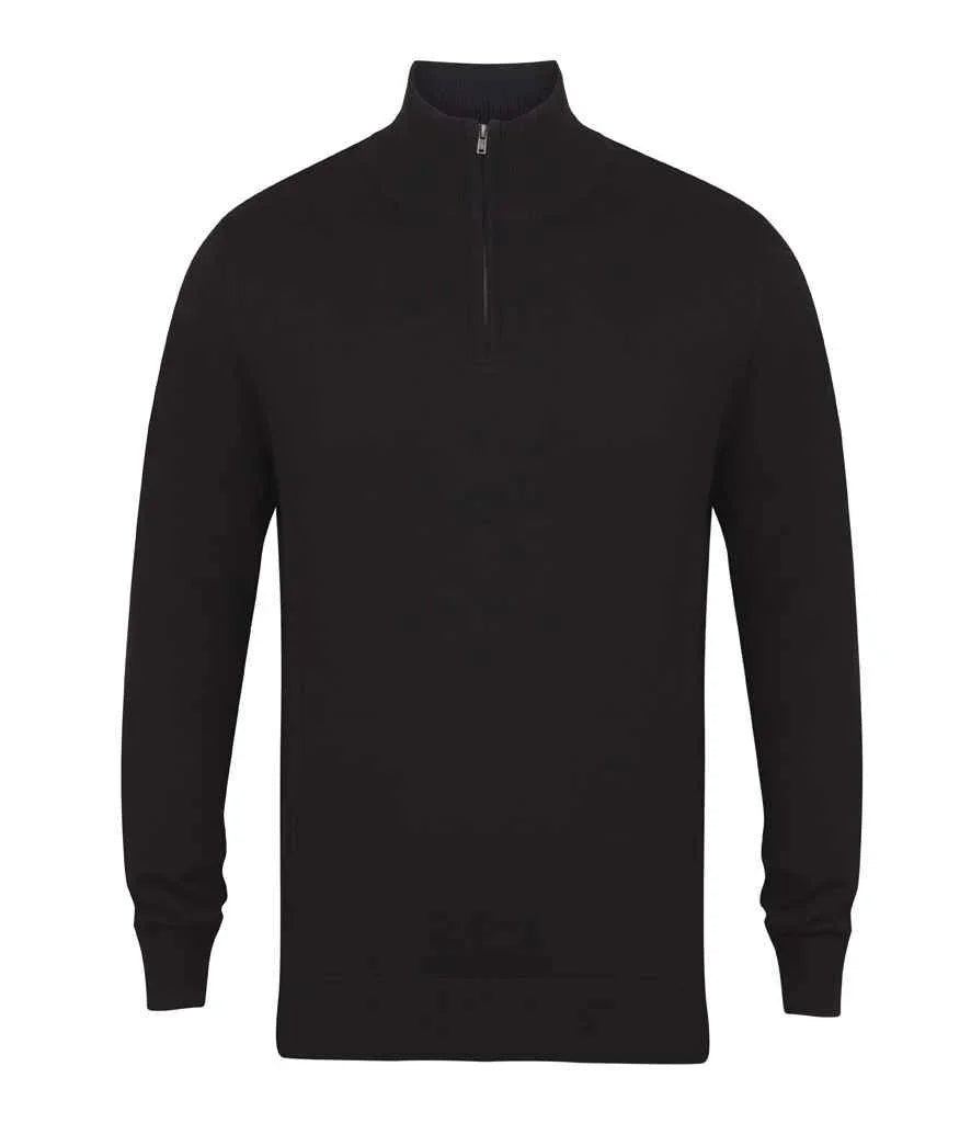 Henbury H729 Men's 1/4 Zip Jumper | Branded Workwear – Brand It
