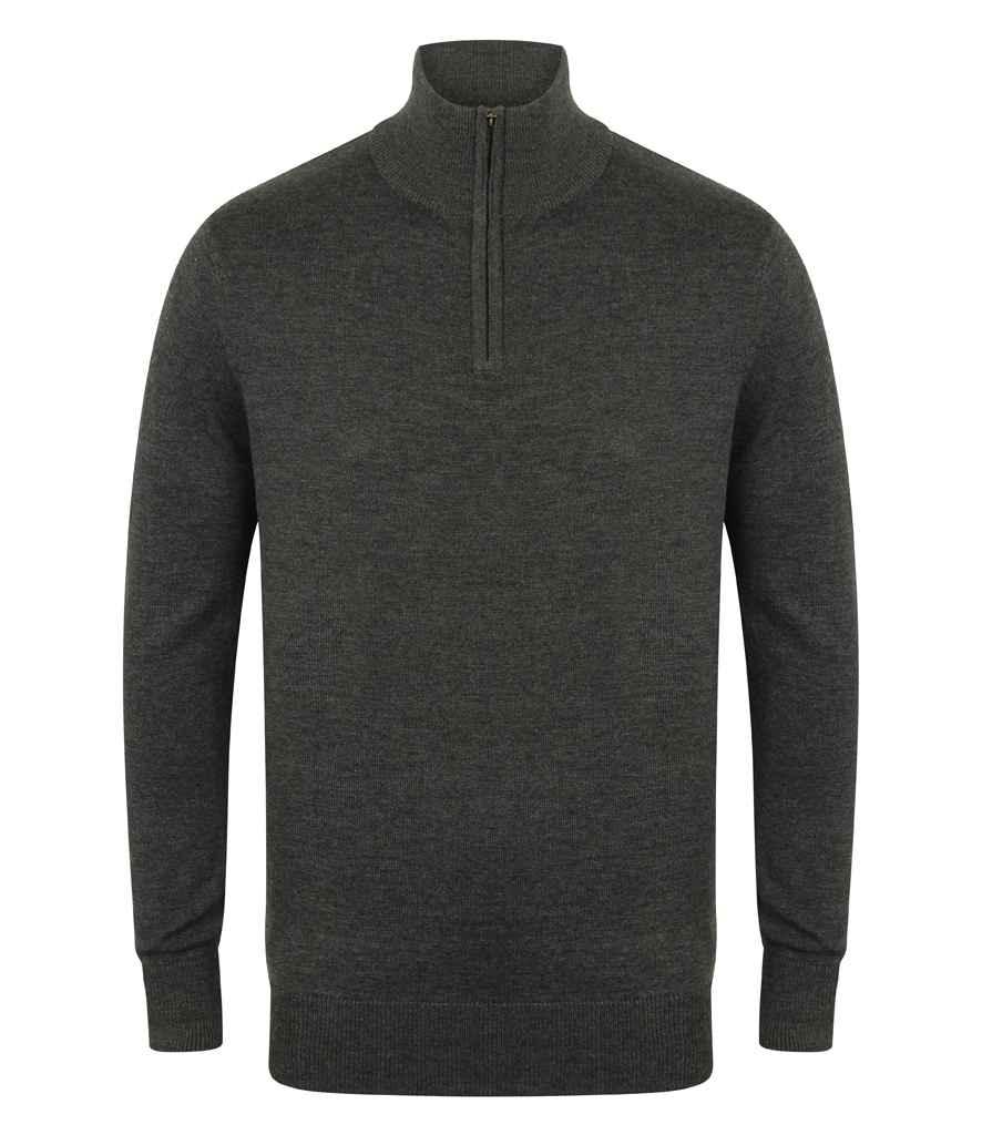 Zip Neck Sweater - HB729 - Brand It Essex Ltd
