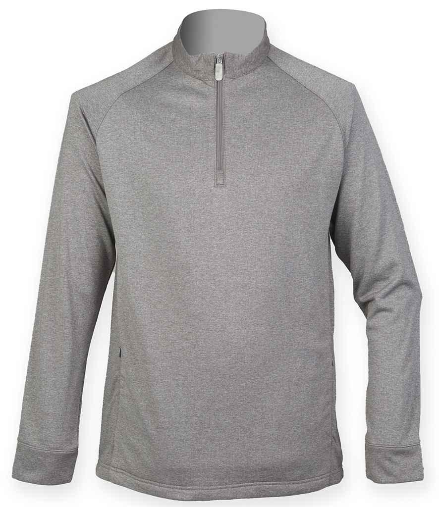 Henbury Zip Neck Wicking Top - HB862 - Brand It Essex Ltd