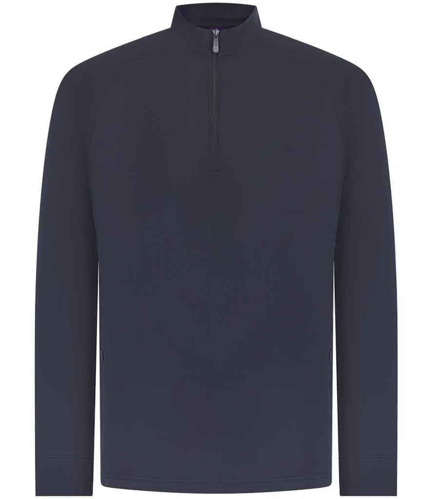 Henbury Zip Neck Wicking Top - HB862 - Brand It Essex Ltd