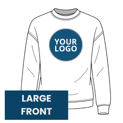 Sweatshirt branding location