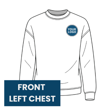 Sweatshirt branding location