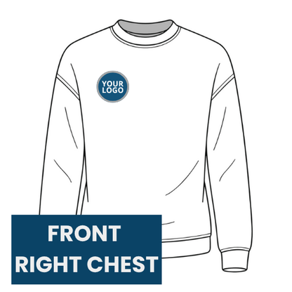 Sweatshirt branding location