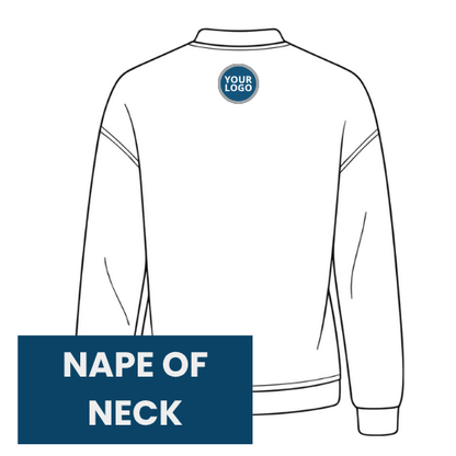 Sweatshirt branding location
