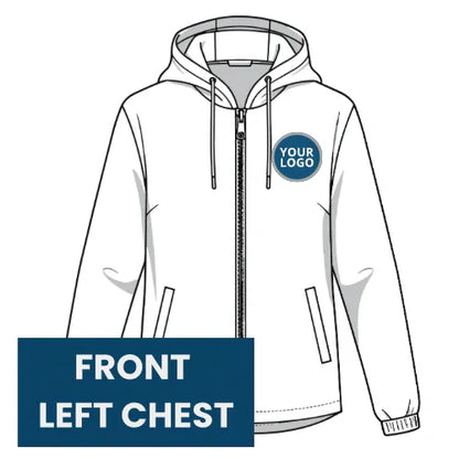 Personalised Custom Branded Jacket branding location - Brand It Essex Ltd