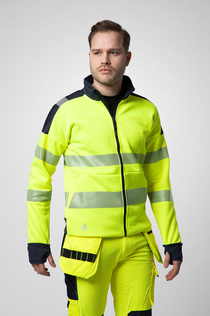 Projob 6109 Full Zip Hi Vis Sweatshirt