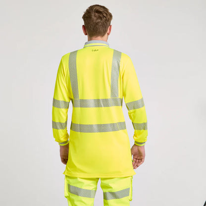PULSAR Life Hi-Vis Long Sleeve Polo Shirt (LFE925)