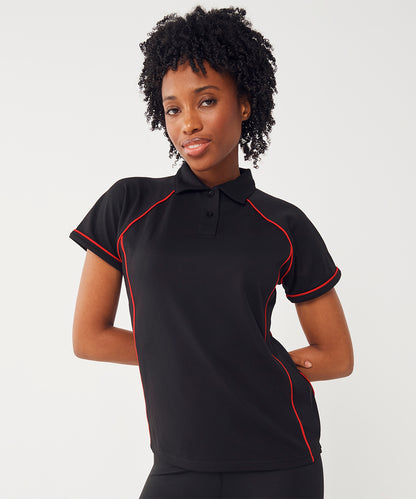 Finden & Hales Ladies Piped Contrast Polo Shirt (LV371)