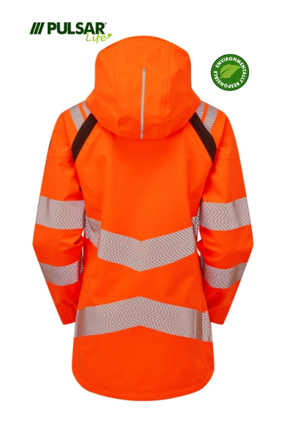 PULSAR® LIFE Women's Hi-Vis Orange Shell Jacket - LFE960
