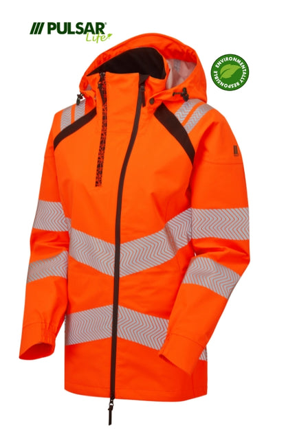 PULSAR® LIFE Women's Hi-Vis Orange Shell Jacket - LFE960
