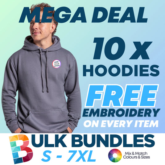 10 Pro Hoodies - MEGA DEAL - Brand It Essex Ltd
