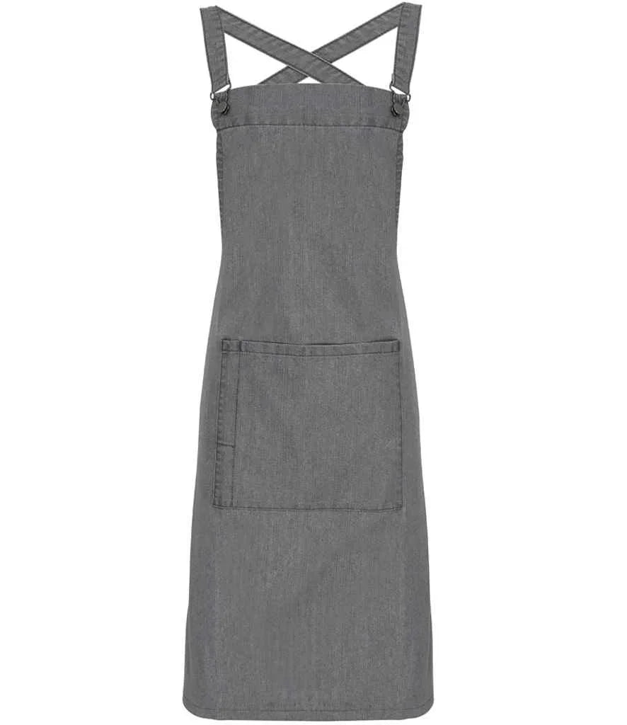 Premier Cross Back Barista Bib Apron - Brand It Essex Ltd