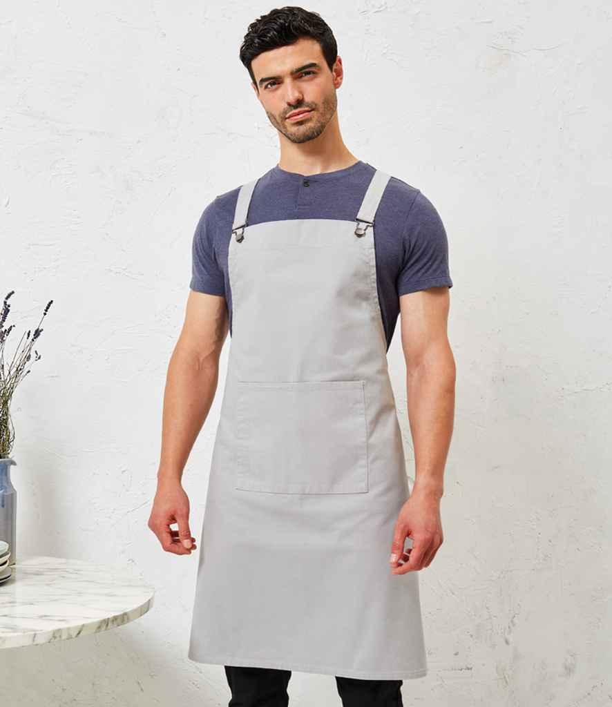 Premier Cross Back Barista Bib Apron - Brand It Essex Ltd